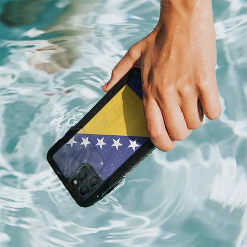 Bosnia and Herzegovina Flag Distressed iPhone 11 Pro Max Waterproof Case
